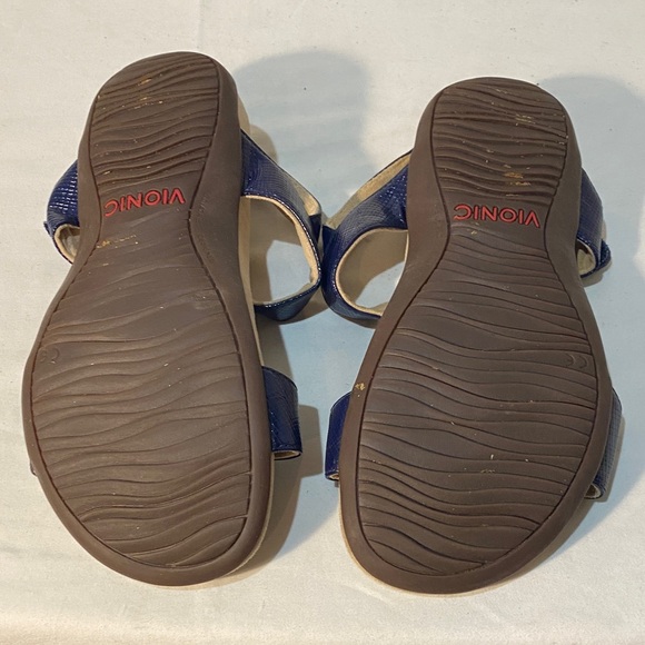 Vionic Farra Stylish Blue Sandals with Silver Accents for Women - Picture 5 of 5